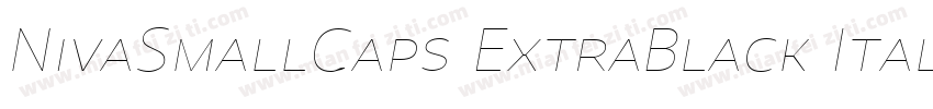NivaSmallCaps ExtraBlack Italic字体转换